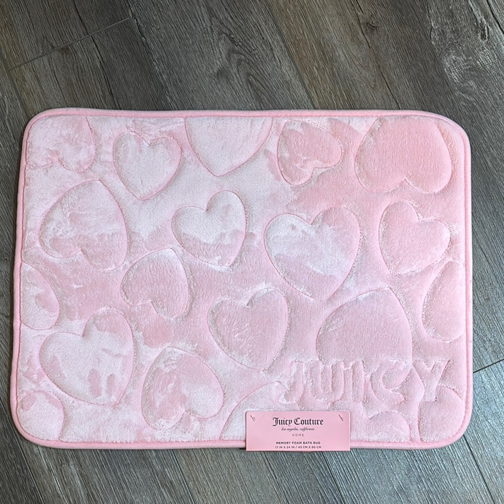 Juicy Couture Pink Heart Bath Mat